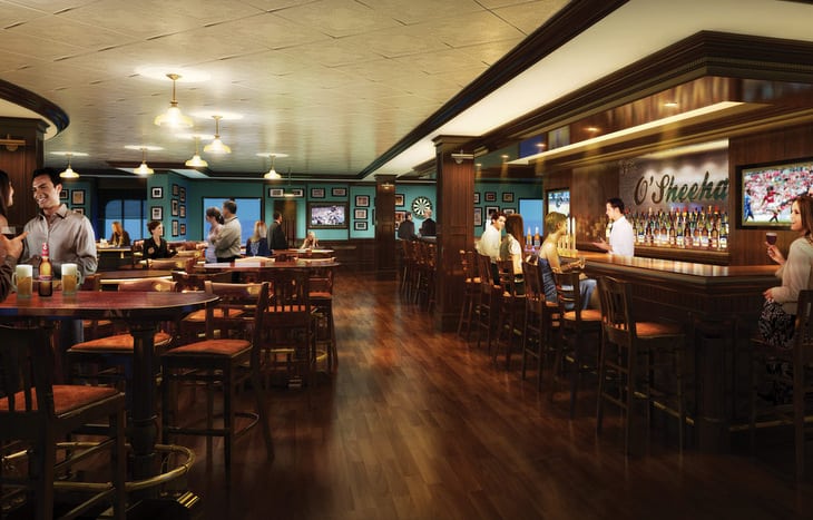 O'Sheehan's Pub, which is named after the CEO, is a concept restaurant on the Getaway and Breakaway ships. 