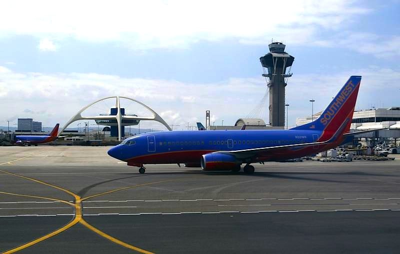Description: A Southwest Airlines Boeing 737NG plane taxies at Los Angeles International Airport (LAX) in Los Angeles, California, April 3, 2011. 
