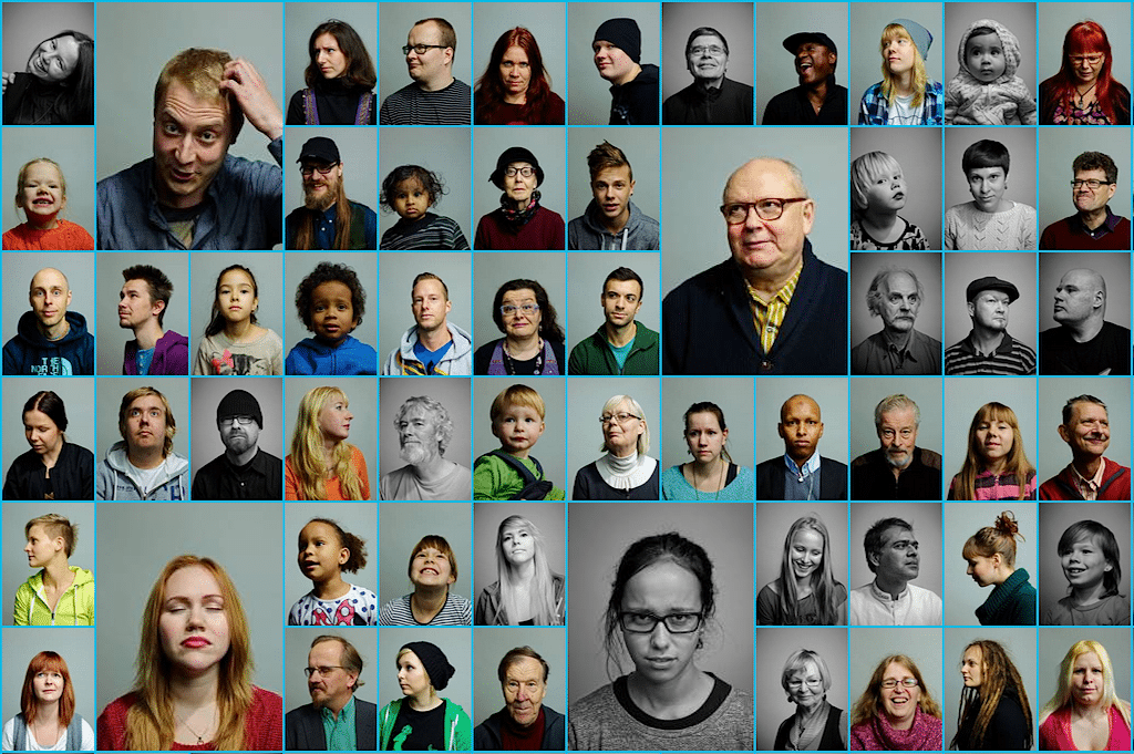 The homepage for the 'Faces of Public Transport' project. 