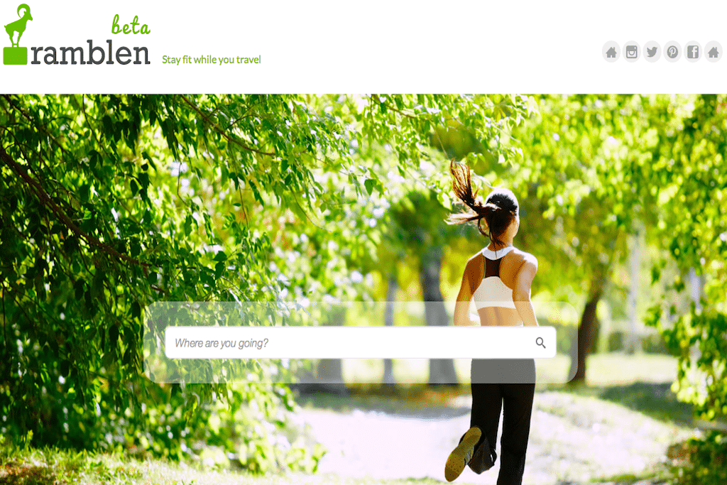 Ramblen is a media site that curates and recommends information for health-conscious travelers.
