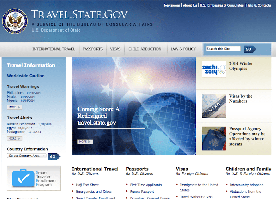 gov site for travel