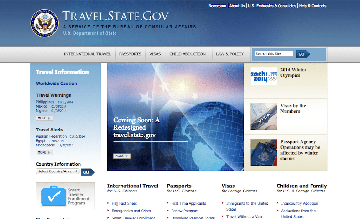 gov website usa travel