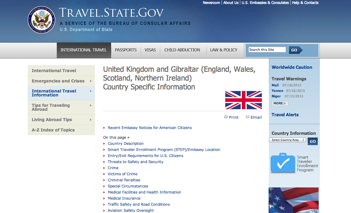 us state department uk travel advice