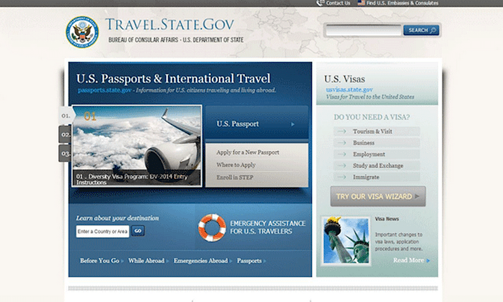 gov website usa travel