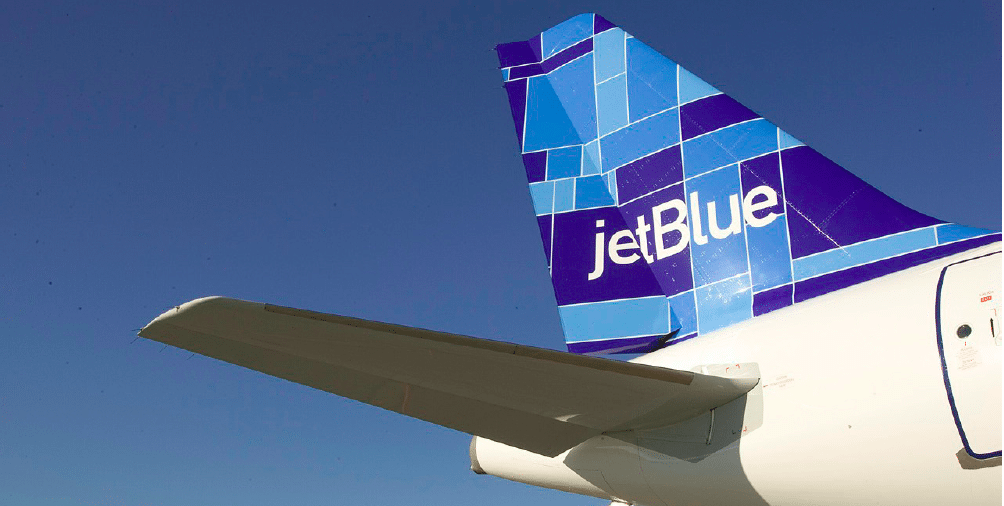 A JetBlue aircraft. 