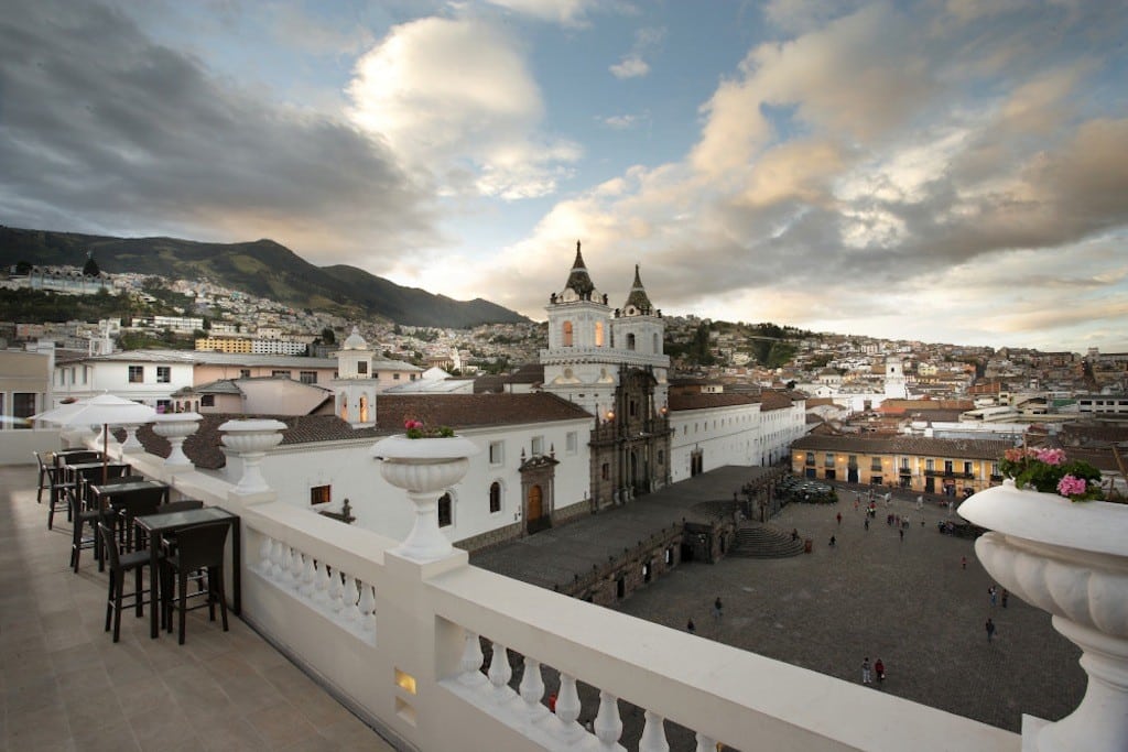 Casa Gangotena is a restored historic mansion that overlooks a plaza in Ecaudor's capital, Quito.