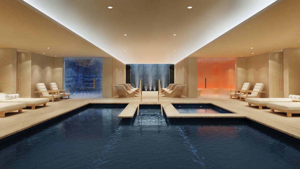 A rendering of a spa onboard the new Viking Star cruise ship.
