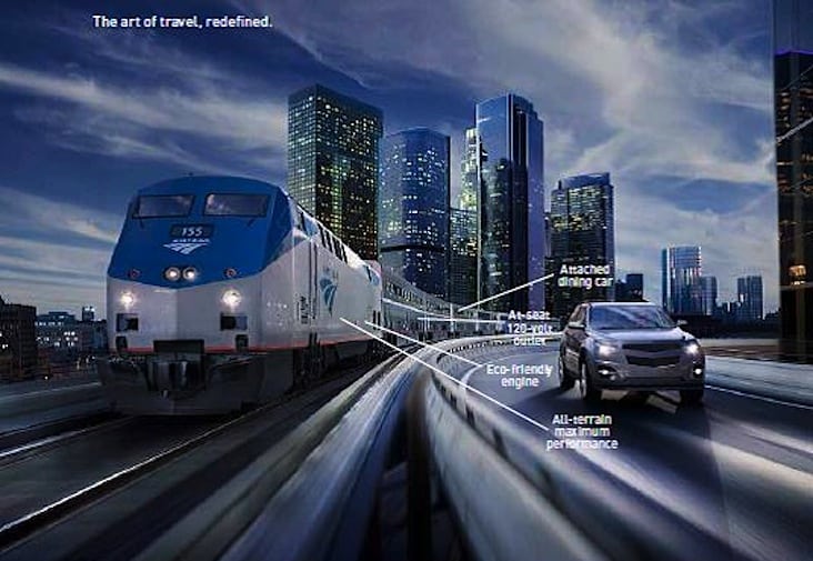 Amtrak's new ads focus on the comforts available on its long-haul routes.