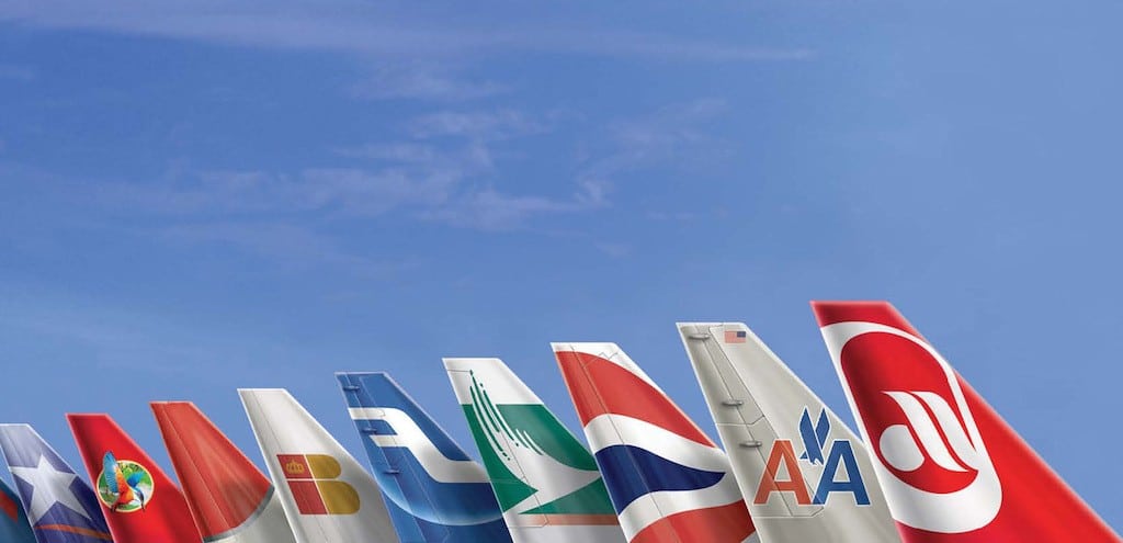 Oneworld's lineup of member airlines. 