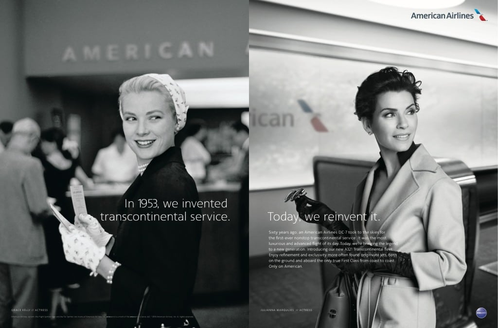 A recent ad campaign from American Airlines. 