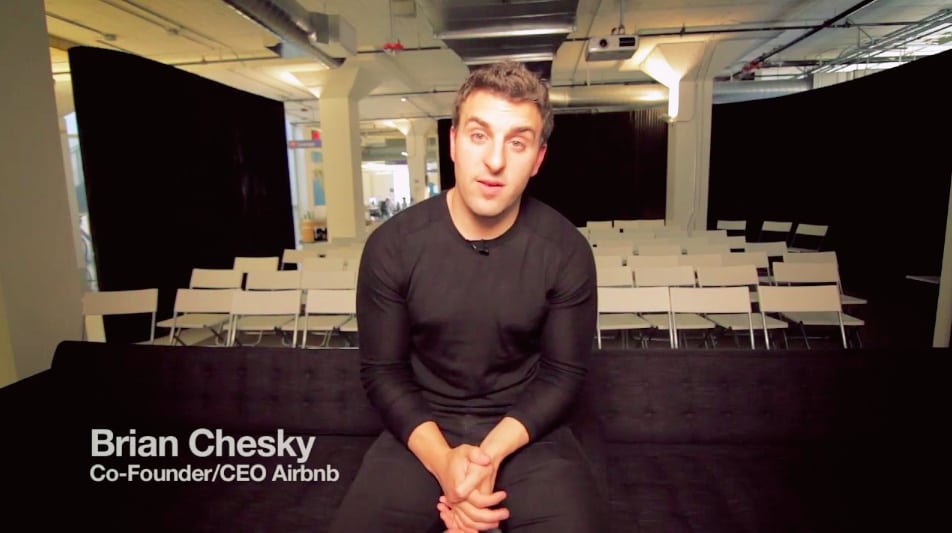 Airbnb CEO Brian Chesky in a promotional video. 