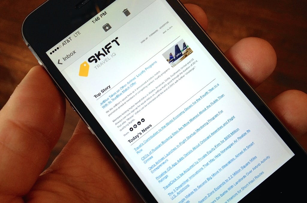 The new Skift daily newsletter, now in simpler format.