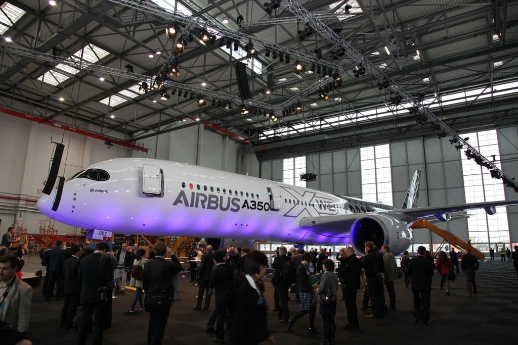 Exterior of Airbus' A350XWB.