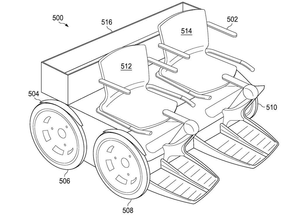 This image of the Boeing Double Self-Driving Seat is part of its registered patent. 