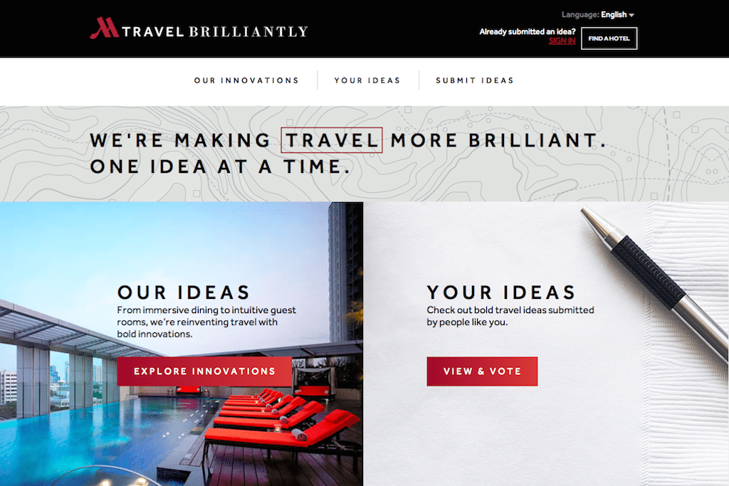 TravelBrilliantly.com homepage