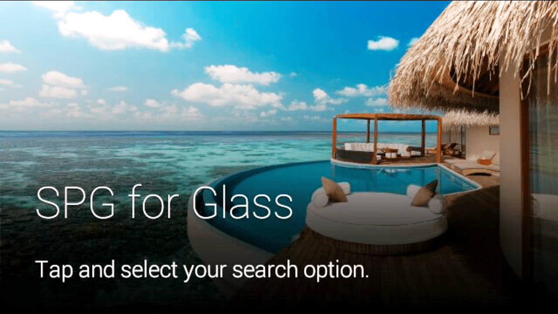 Travelers will be able to search Starwood’s more than 1,150 hotels on Google Glass.