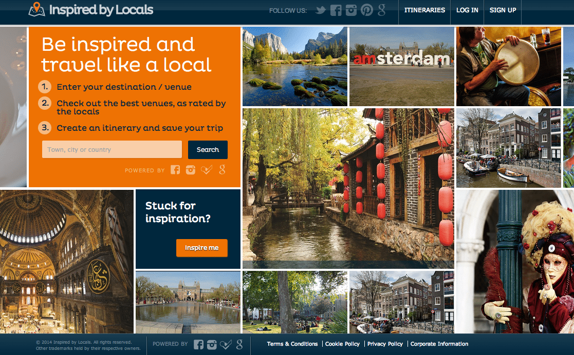 Inspired By Locals helps people find the best local hotspots using social media check-ins and review data.