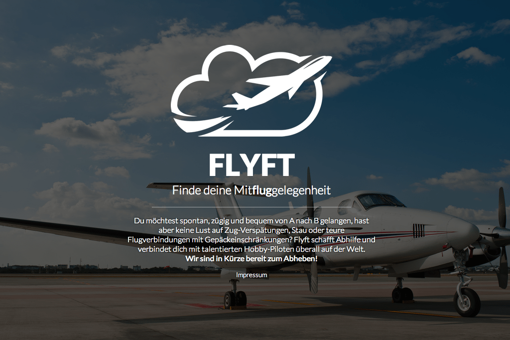 Flyft connects private and hobby pilots with people. 