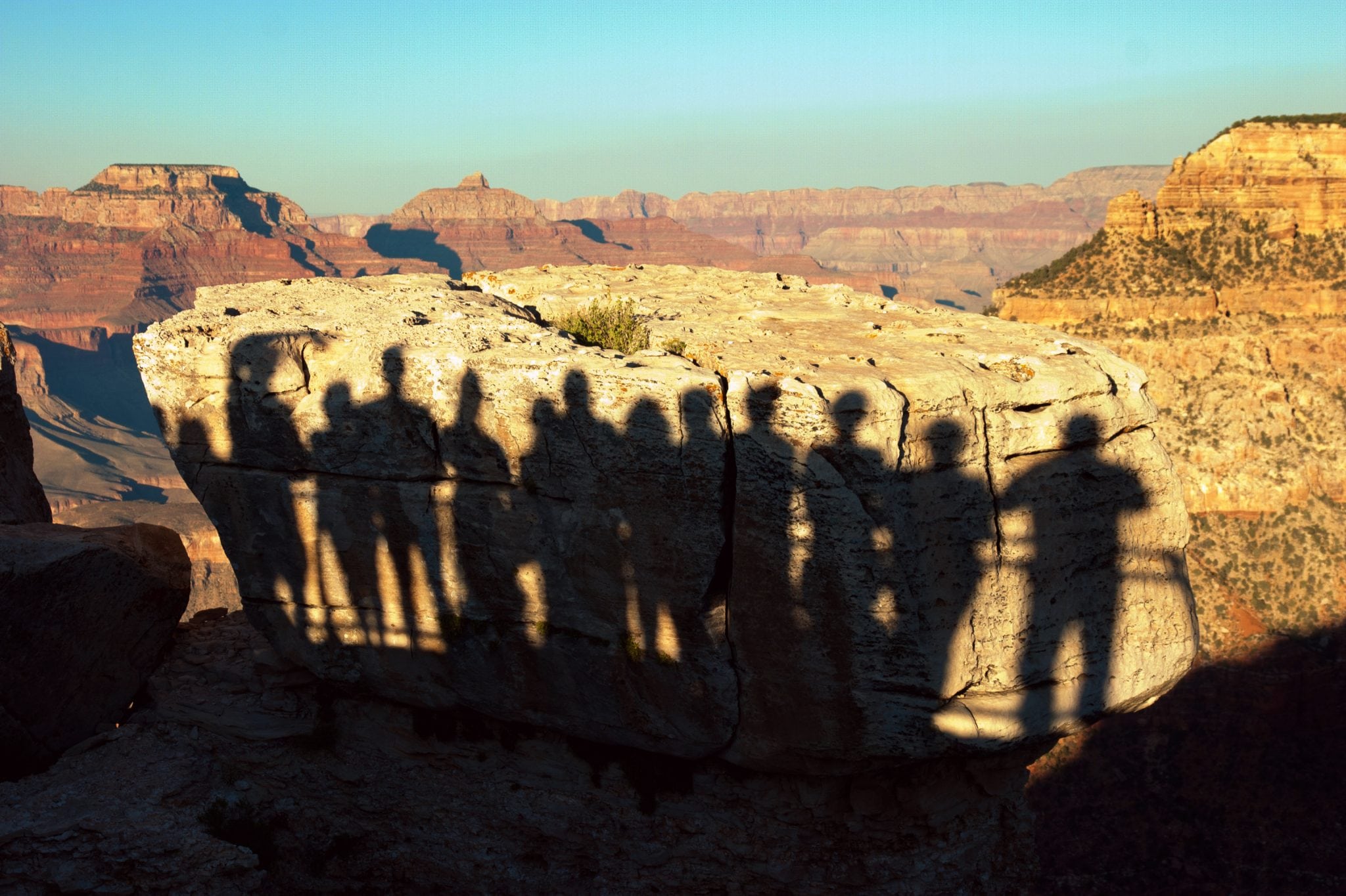 Tourists at the Grand Canyon.
