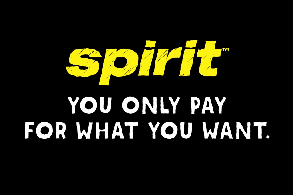 A graphic from Spirit Airlines' new ad campaign. 