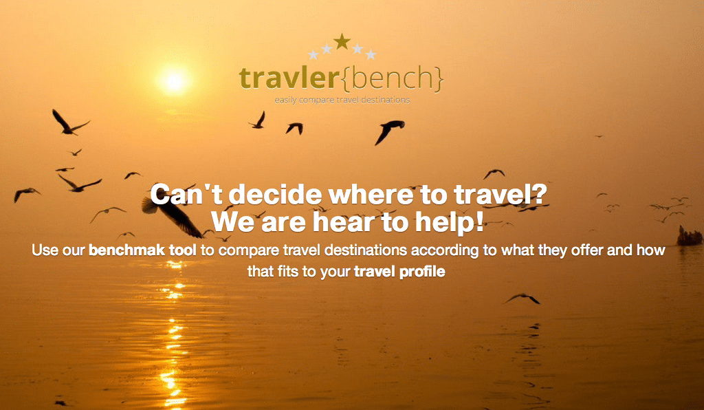 Project TravlerBench helps travelers choose and compare travel destination based on 8 trip types and 80 preferences.