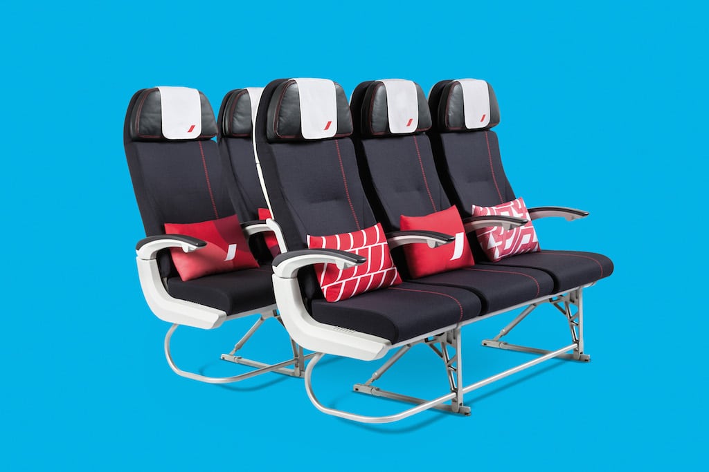 Air France's coach-class seating. Designing new seats is both complicated and expensive. 