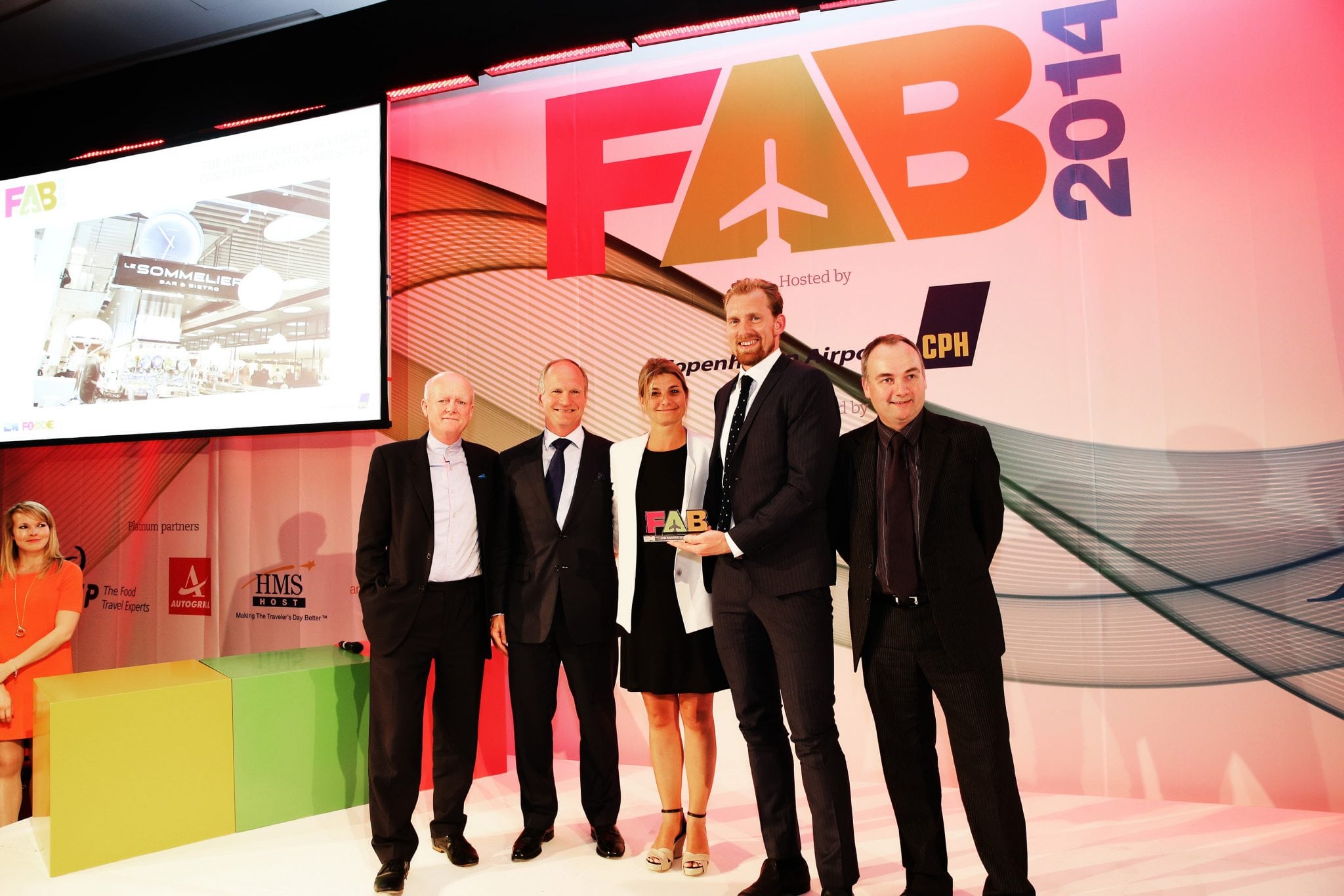 Recipients from Copenhagen's airport at the FAB awards. 