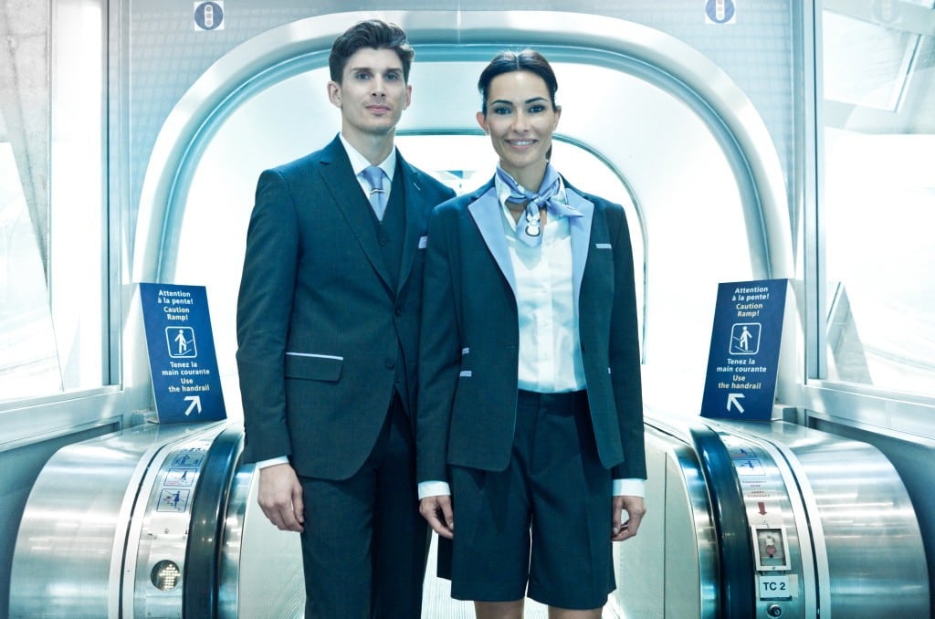 Each La Compagnie flight will be crewed by two pilots and three flight attendants fluent in international languages. Crew uniforms are designed by the French fashion brand Vicomte A. 