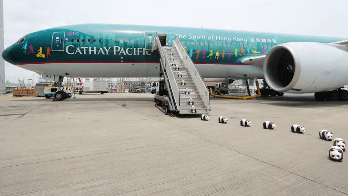 A traveling art exhibit becomes a Cathay Pacific ad.