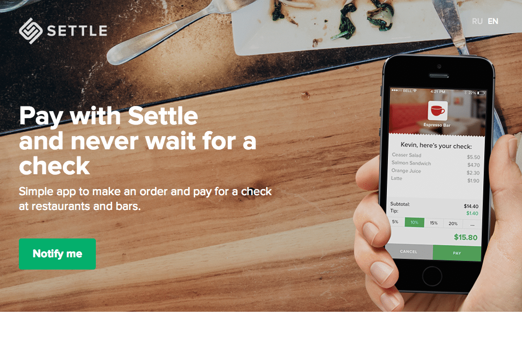 Settles changes the way restaurants do payments. Customers can order via the app, pay and leave without waiting for a check, and receive loyalty perks.