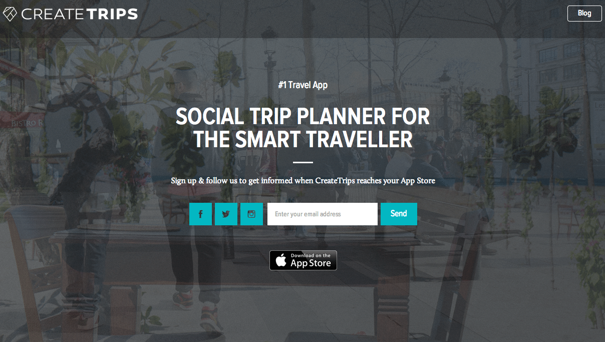 CreateTrips is a social trip planner.