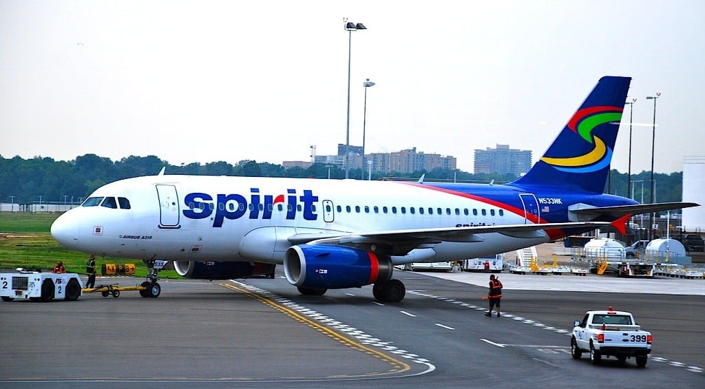 Spirit Airlines pushes back at Ronald Reagan Washington National Airport in Arlington, Virginia. Adam Fagen 