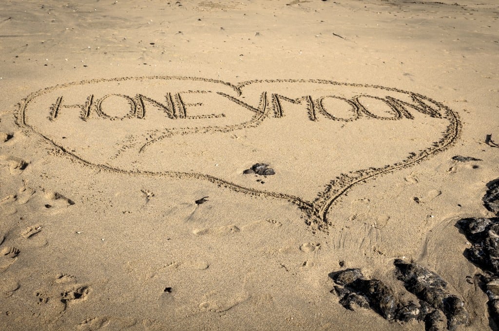 Drawing in the sand is not among millennial's top honeymooning habits.