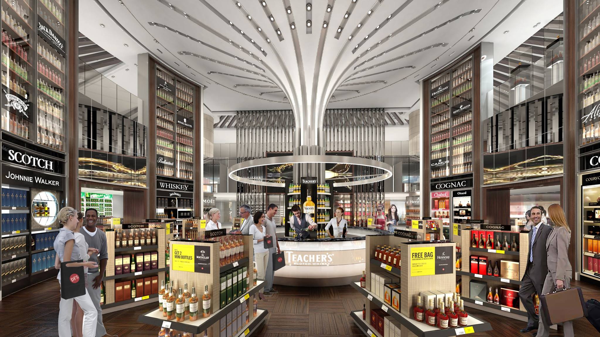 Rendering of new Terminal 2 store Interior.