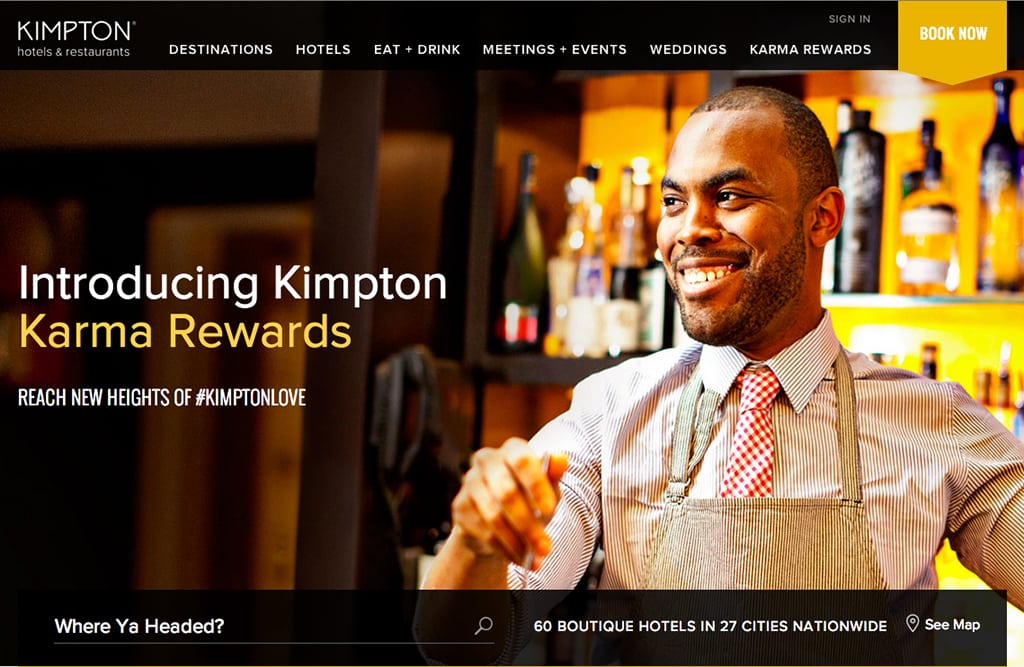 Kimpton's rewards program would presumably be integrated with the IHG Rewards Club.