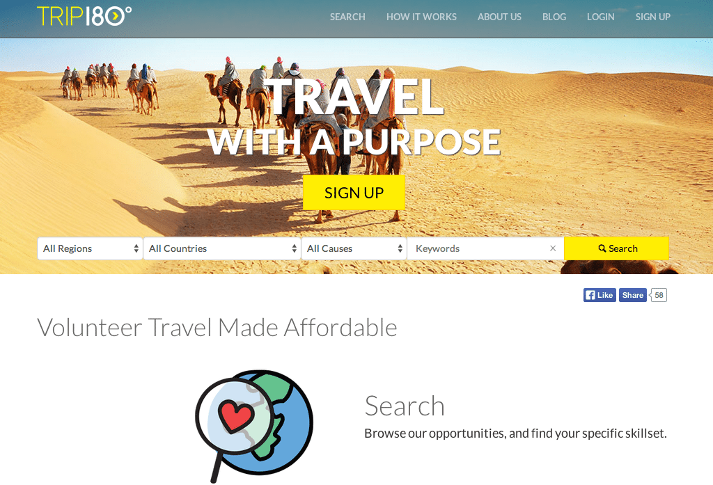 Trip180 is an open platform for nonprofit organizations to offer their volunteer opportunities directly to our socially engaged travelers.