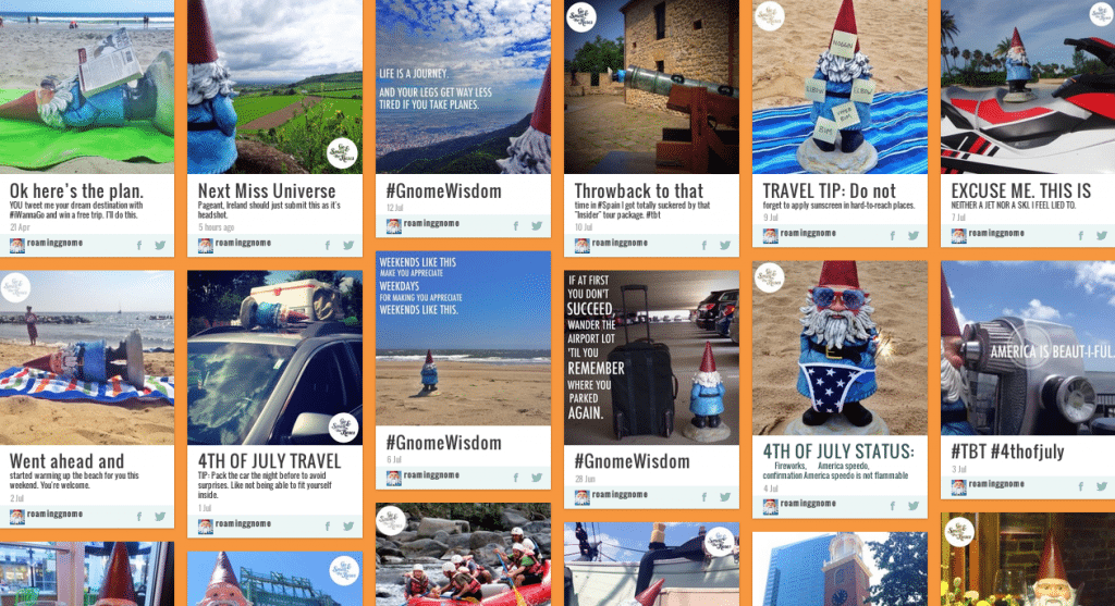 Travelocity collects posts tagged #IWannaGo on its campaign website.