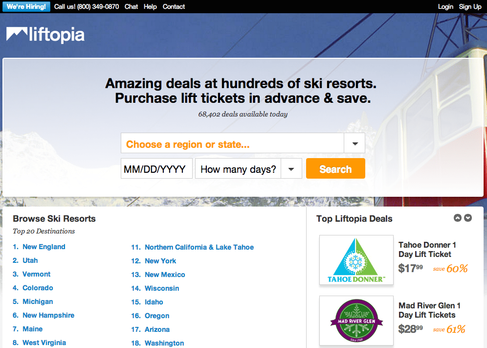Liftopia is more than just the largest marketplace for ski lift tickets online.