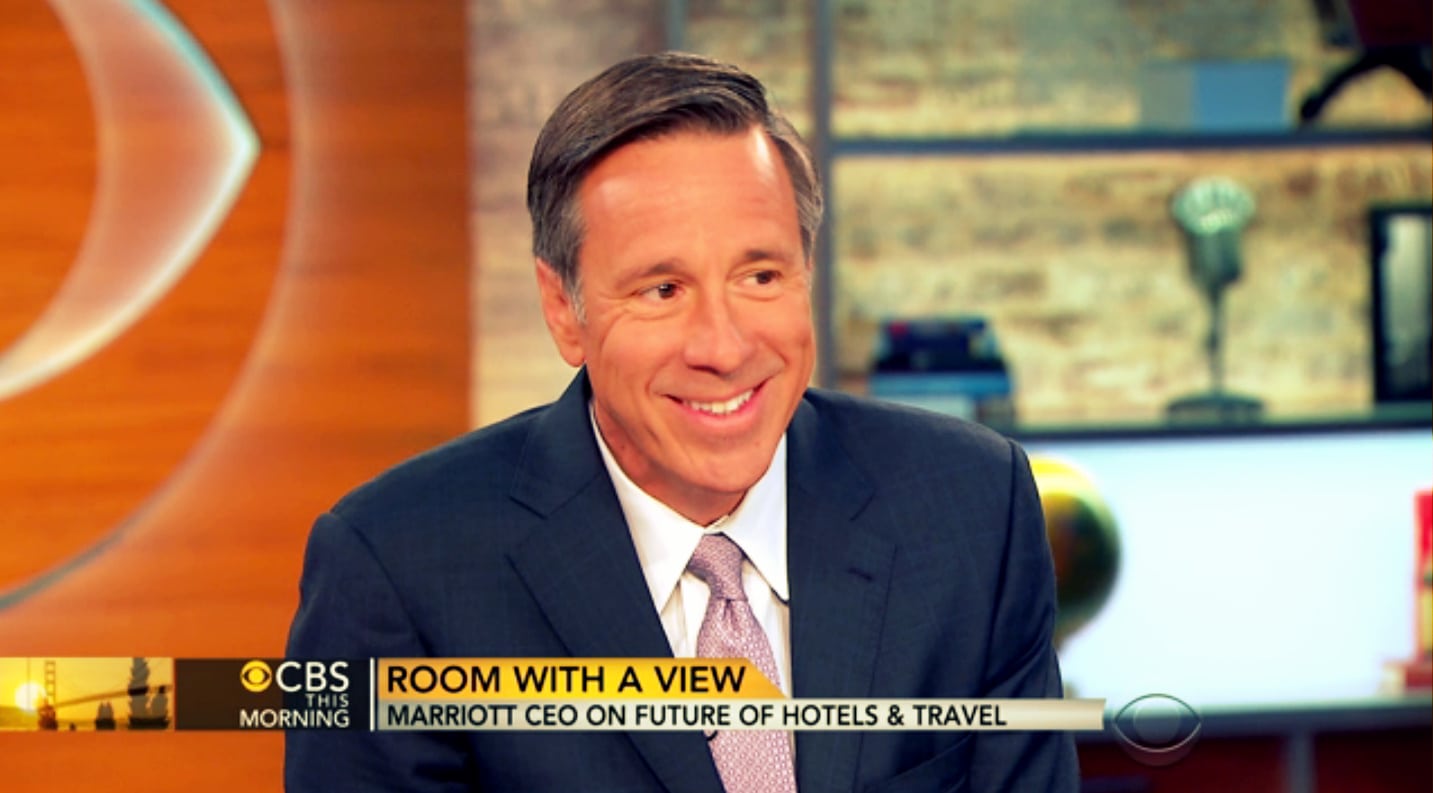 Marriott CEO concedes that Airbnb can do some things for travelers looking for local experiences that Marriott can't, or doesn't want, to do.