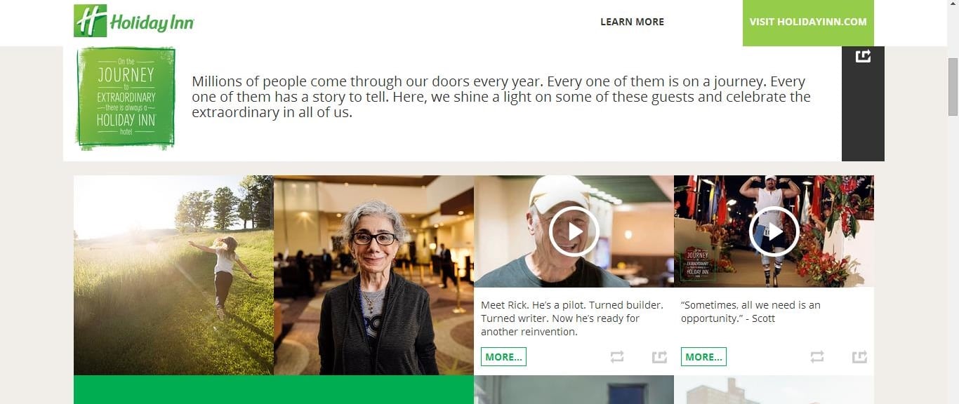 Holiday Inn's new "Journey To Extraordinary" campaign shows the diversity of guests who stay at the hotel every day.