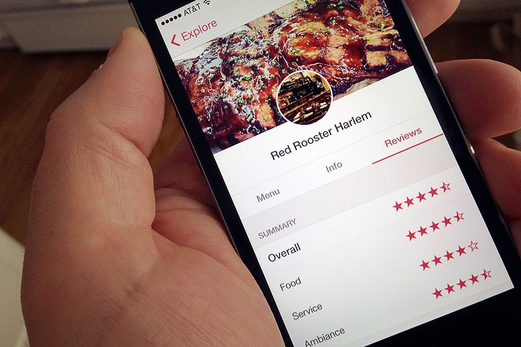 OpenTable's app for iOS. 