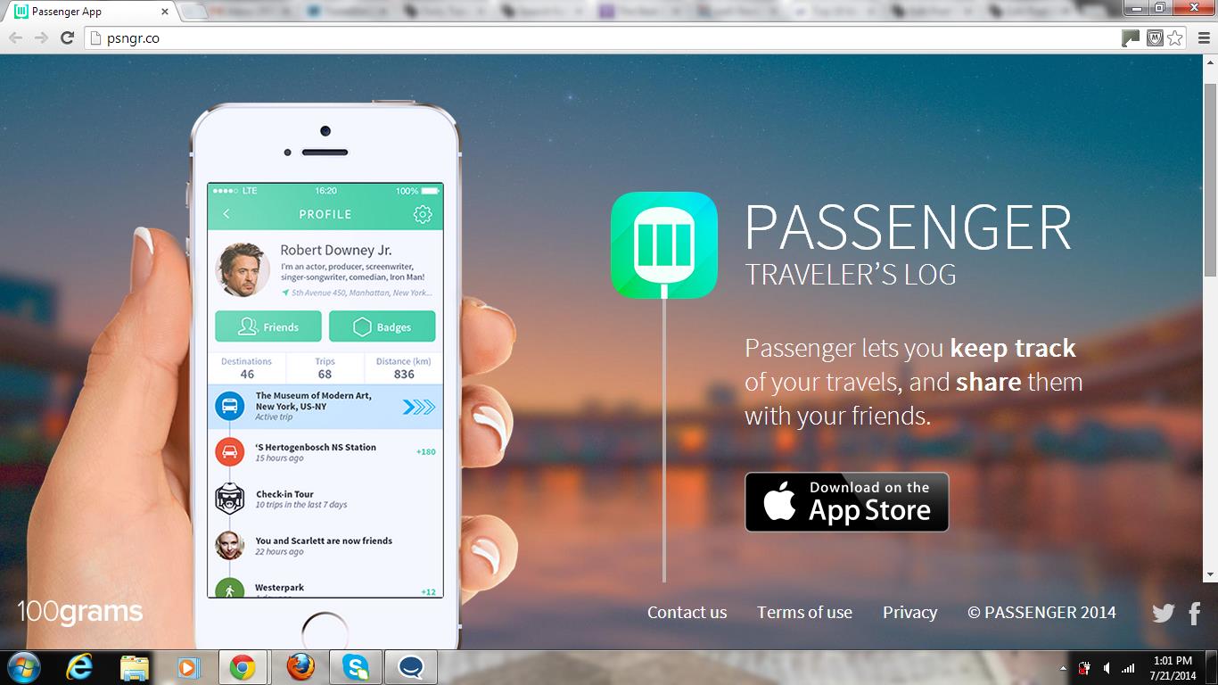 Passenger let's you collect travel miles and use them as currency.