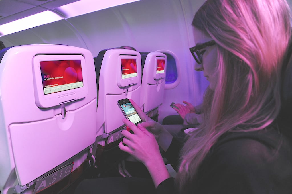 Virgin America touts what it considers its premium guest experience, including its fleetwide Wi-Fi and seatback touchscreens for movies and other entertainment. 