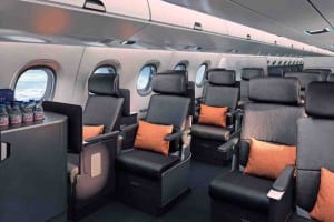 ​First Class staggered seat on the E2 Jet, Image Priestmangoode