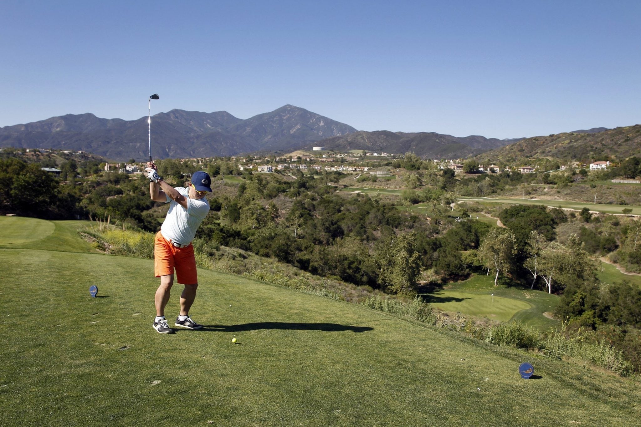 Chang Jian Zhang from Hangzhou, China, plays a round at Dove Canyon Golf Club in Dove Canyon, California.