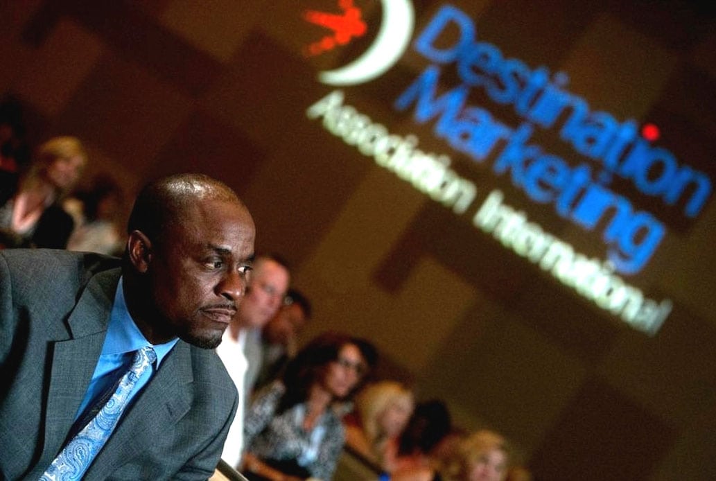 Attendees at the Destination Marketing Association International event in July 2014. 