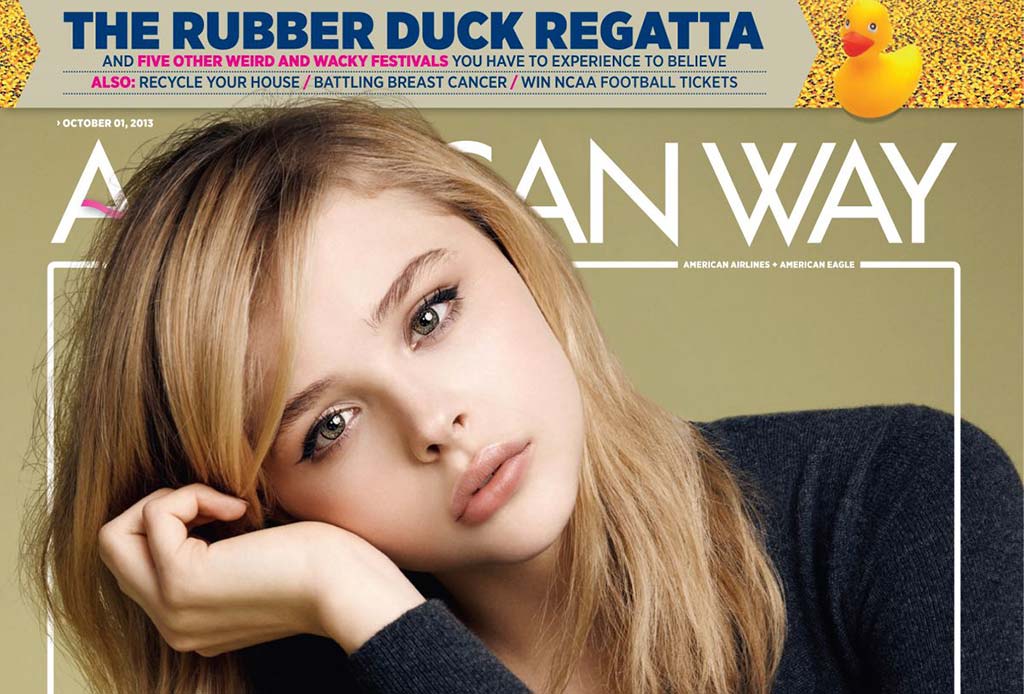 A cover of American Way from October, 2013. 
