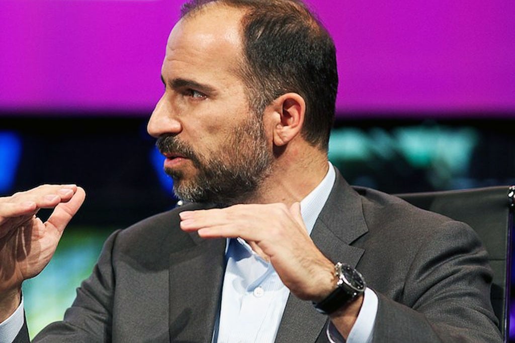 Expedia CEO Dara Khosrowshahi speaking at the PhoCusWright Conference in 2012.