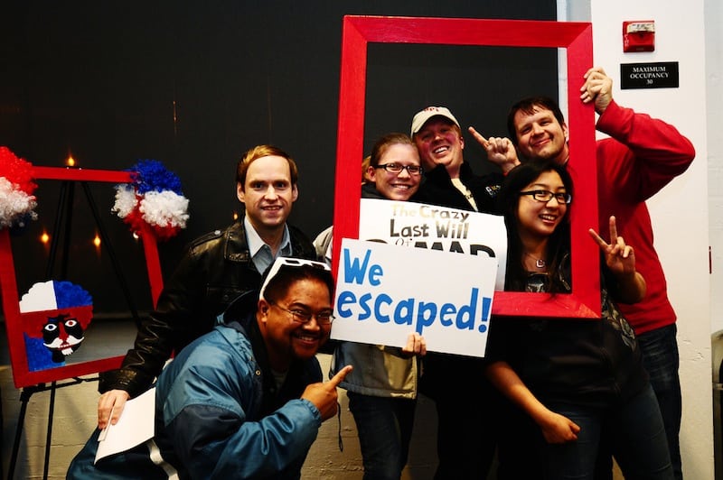 A group who just finished Real Escape Game in San Francisco.