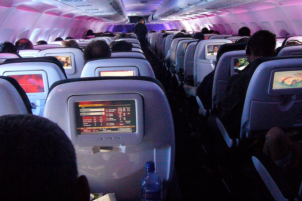 Passengers on Virgin America. 
